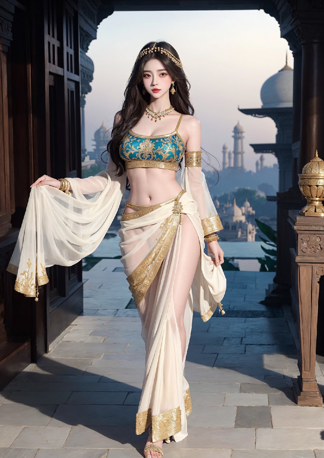泰姬陵的美麗女人