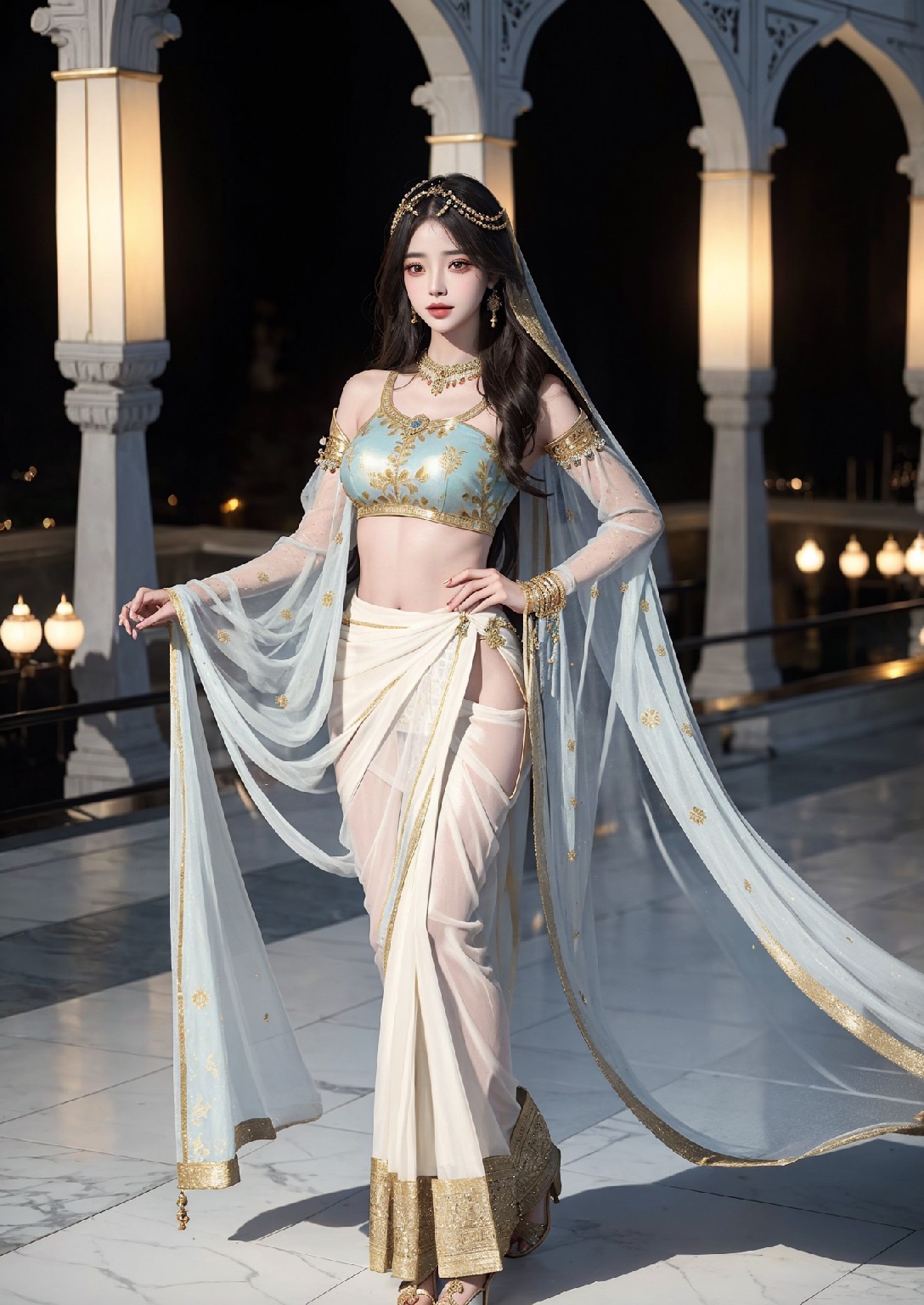 泰姬陵的美麗女人