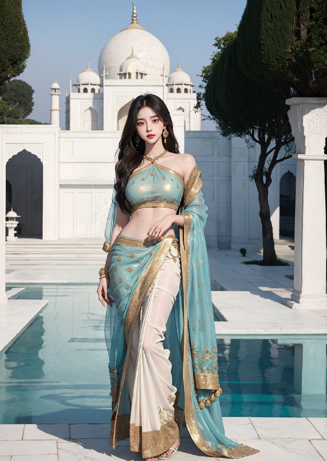 Beautiful Woman of the Taj Mahal