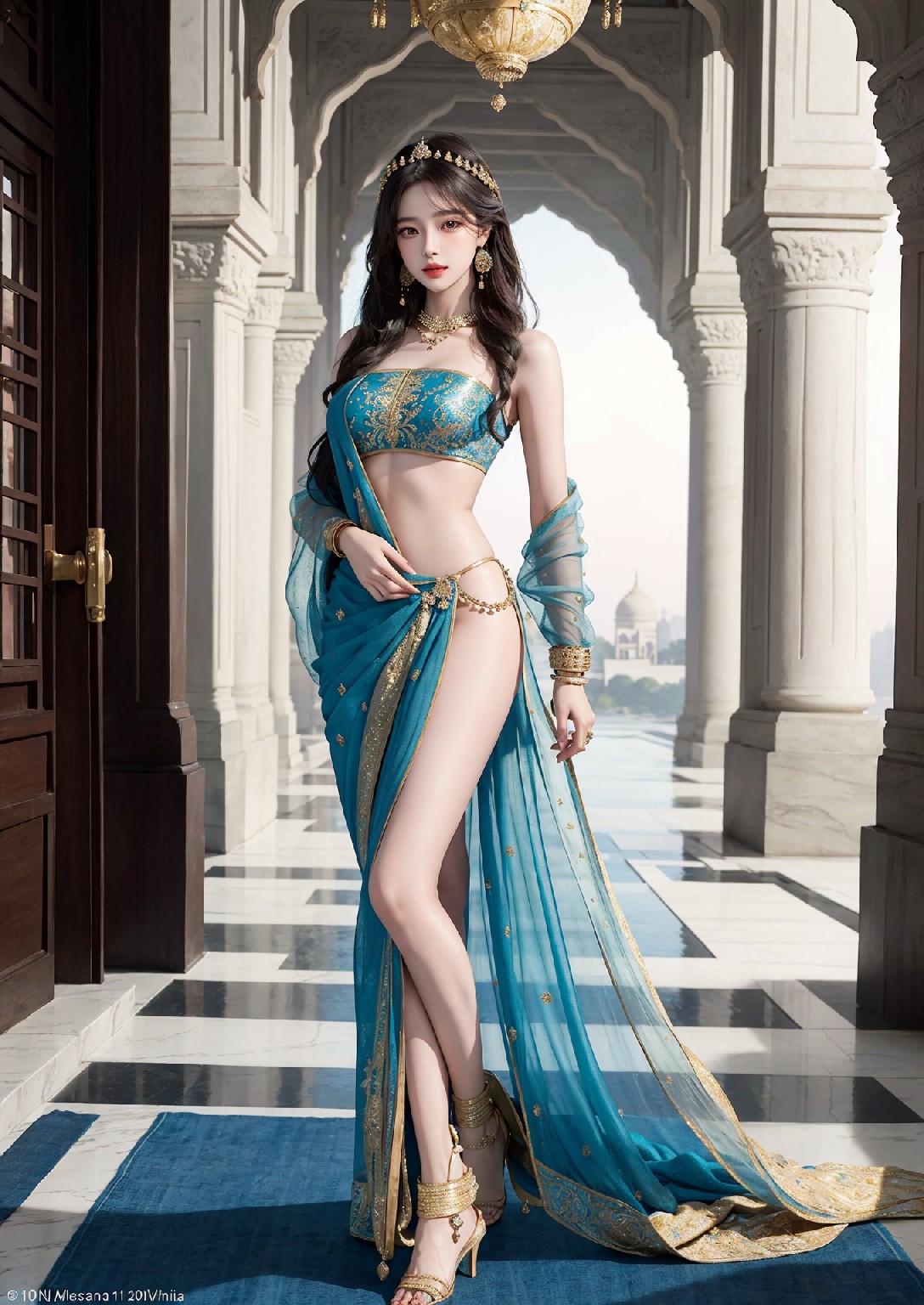 泰姬陵的美麗女人