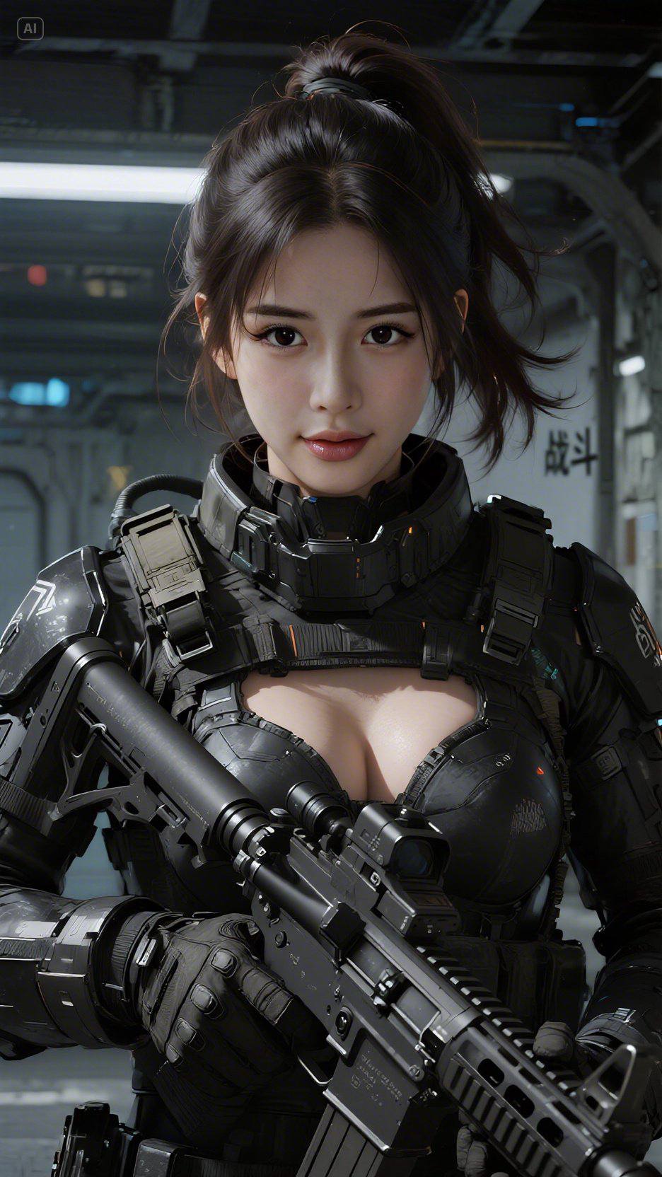 黯黑女士兵