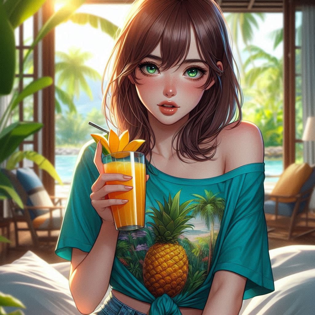 Cool juice at a tropical resort