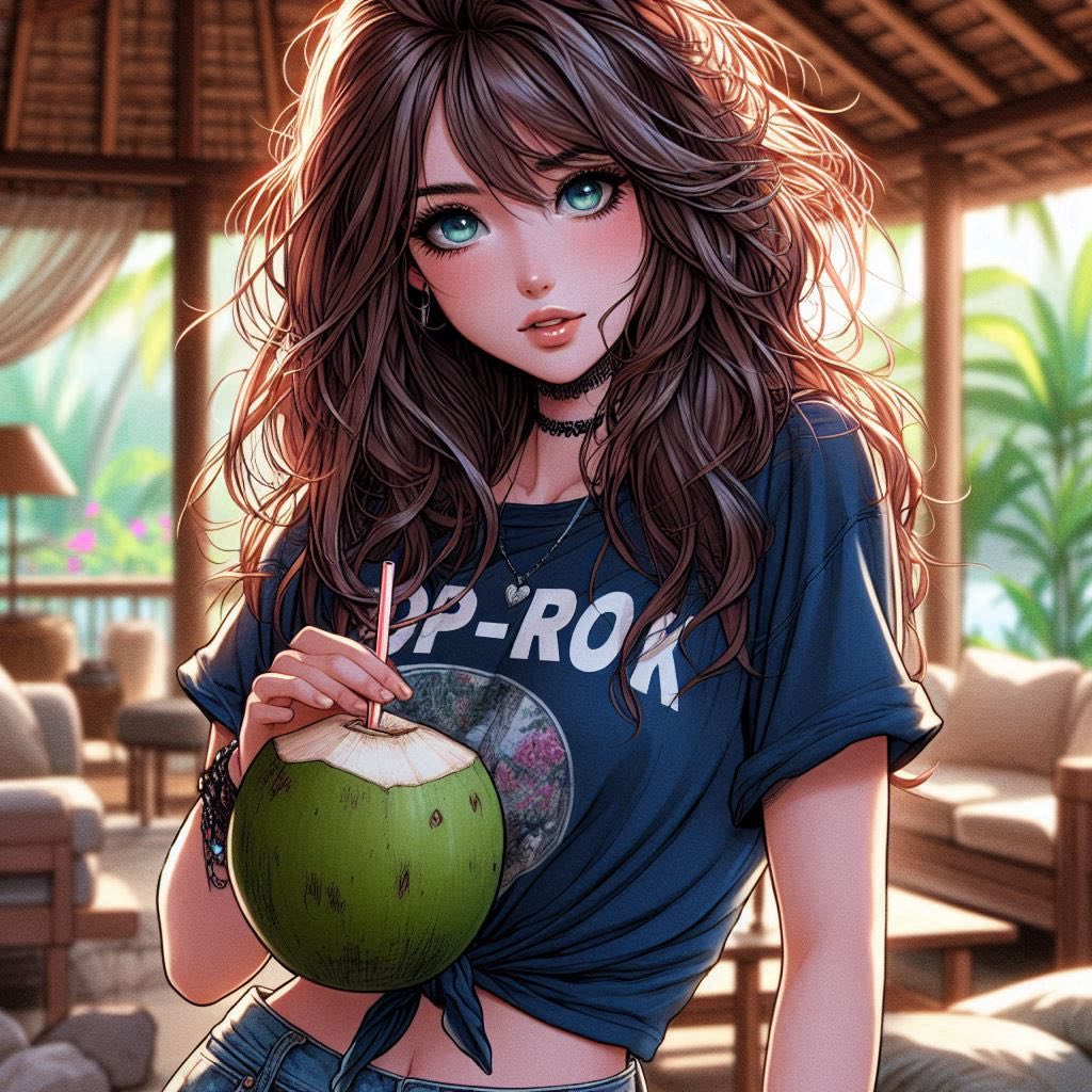 Cool juice at a tropical resort
