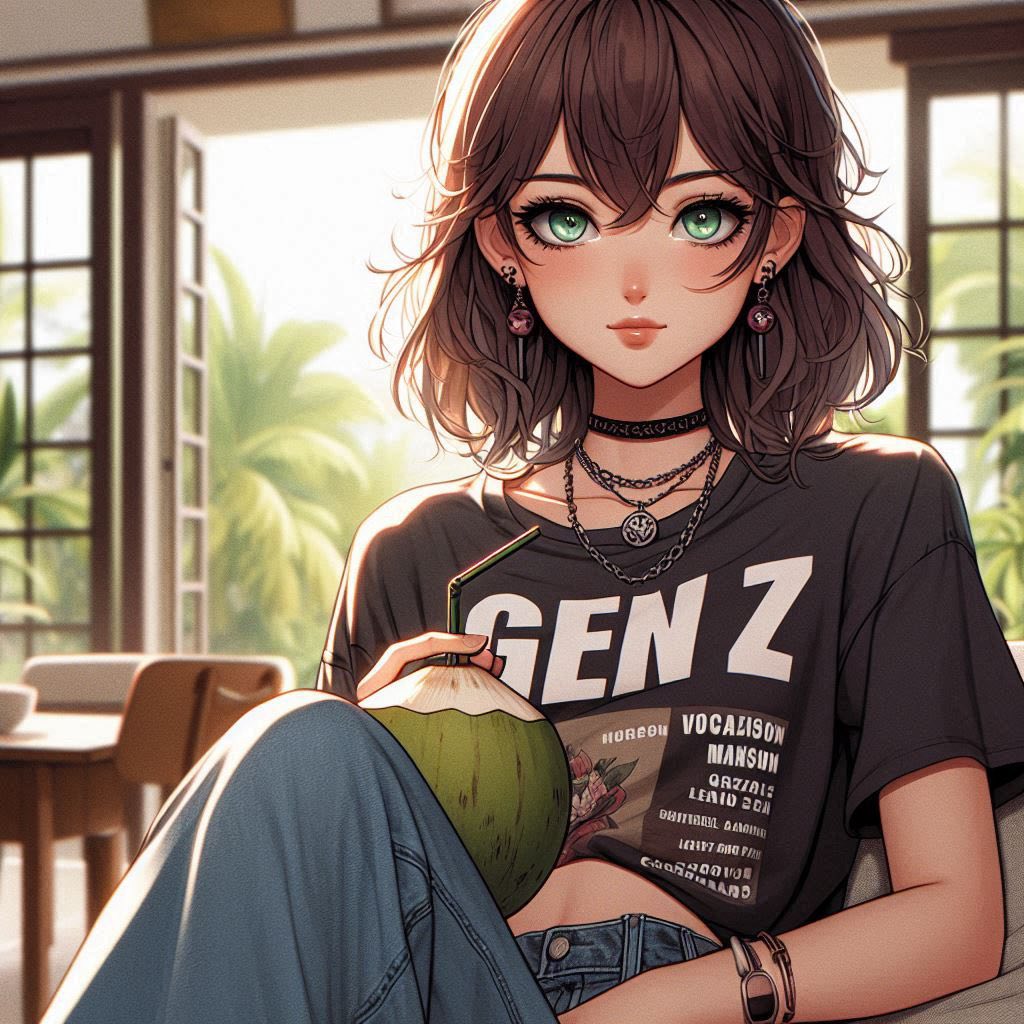 Cool juice at a tropical resort