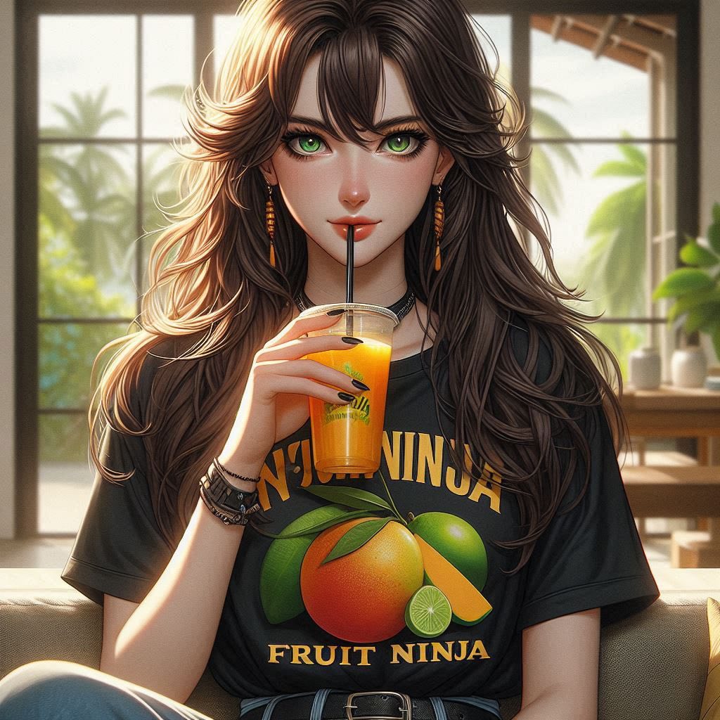 Cool juice at a tropical resort