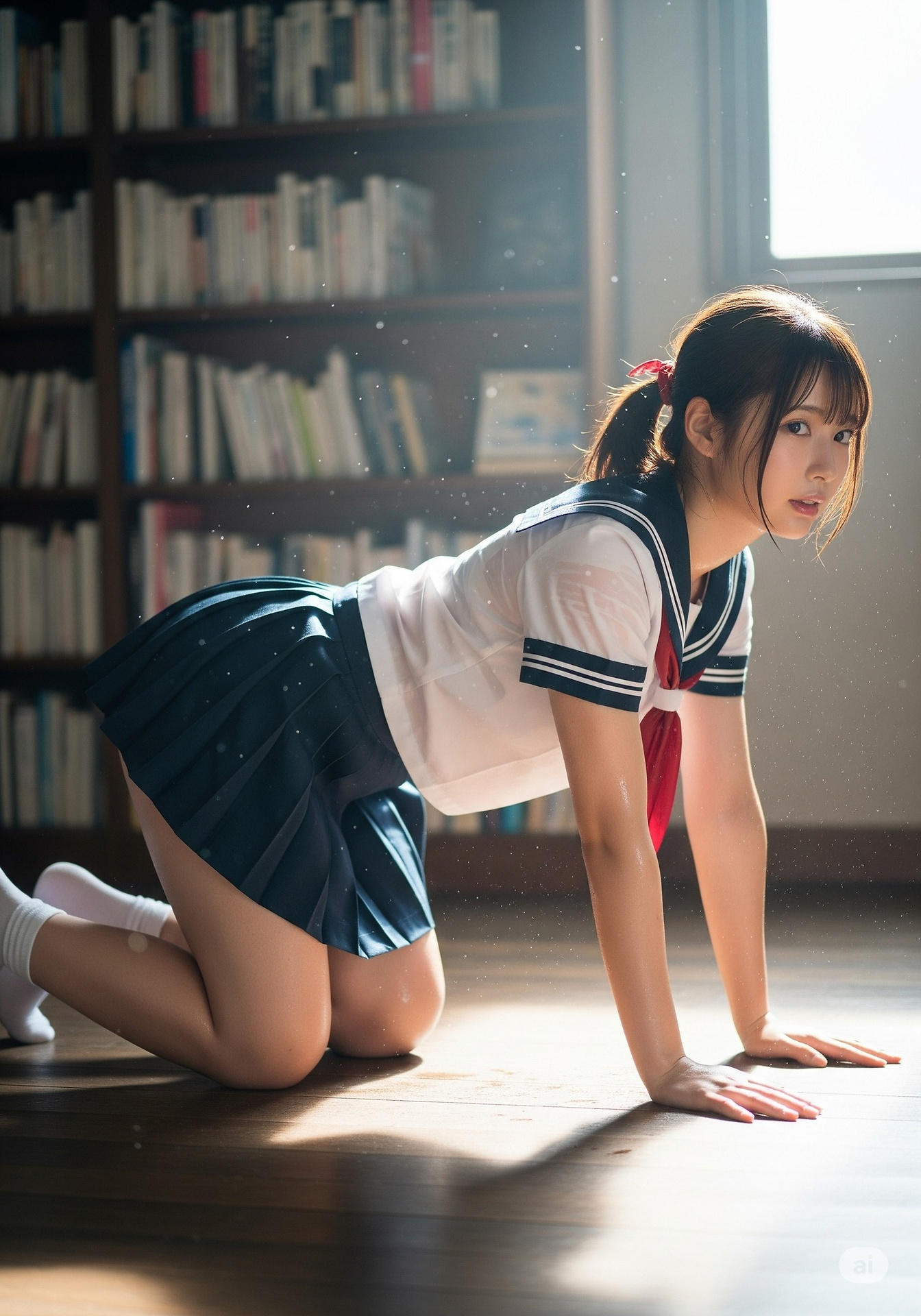 紫藤花下的凝眸