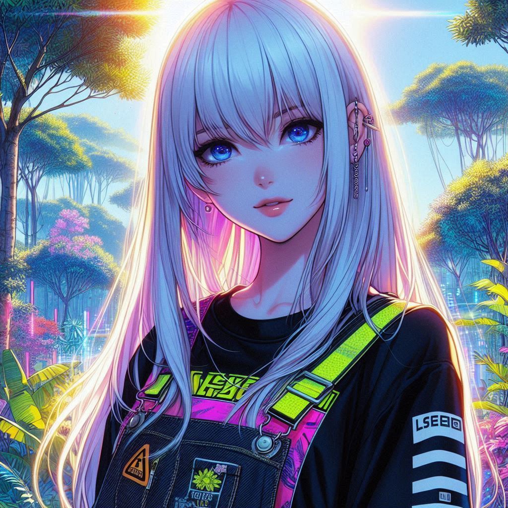 Punk Girl in the Jungle of the Future