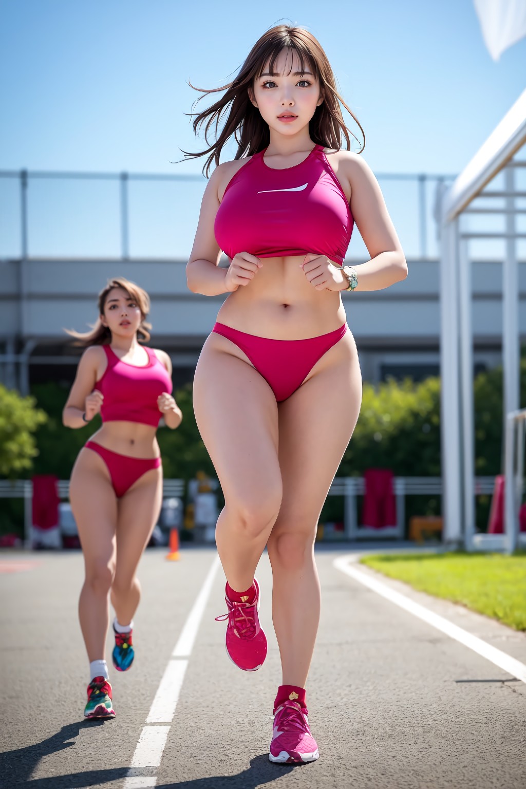 Cool photo shoot on the runway