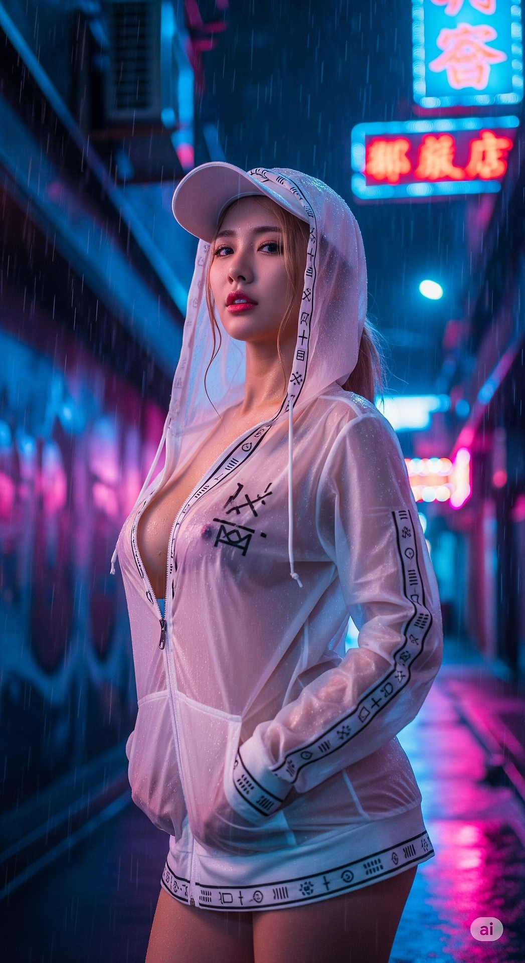 就算是下雨了．還是要夜跑