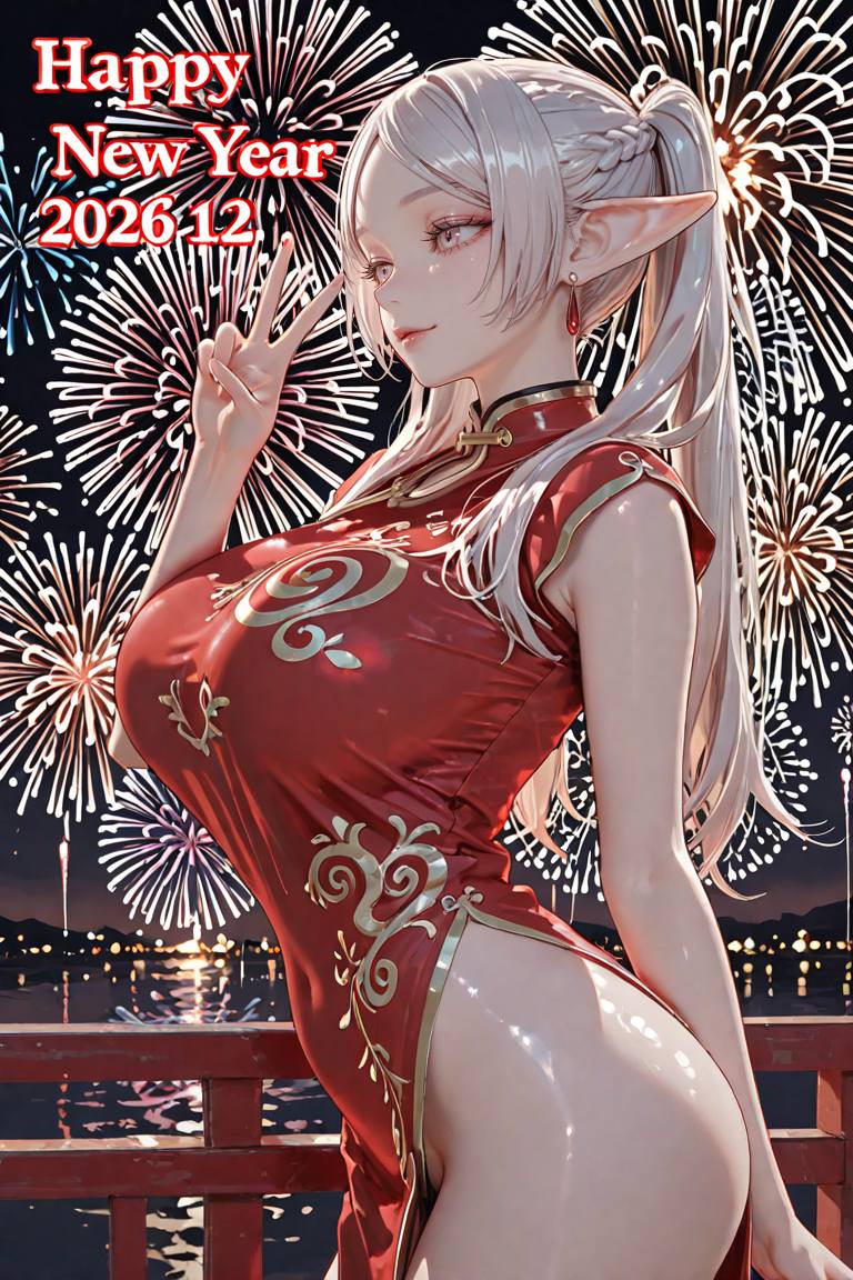 動漫美女迎接2026