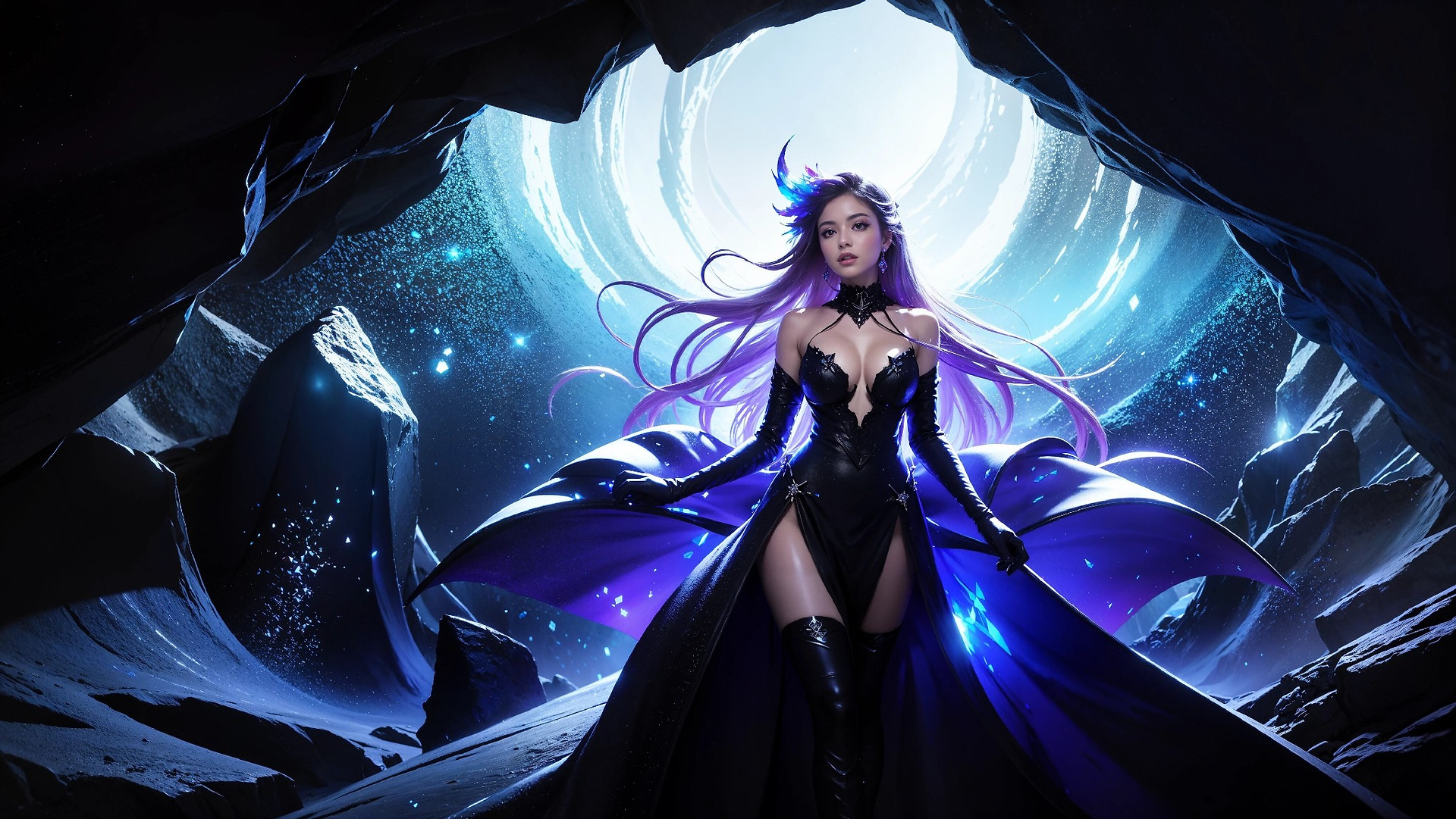 Vibrant Cosmic Princess Fashion
