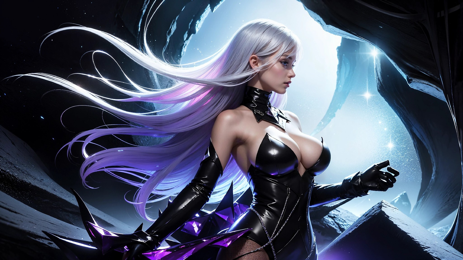 Vibrant Cosmic Princess Fashion