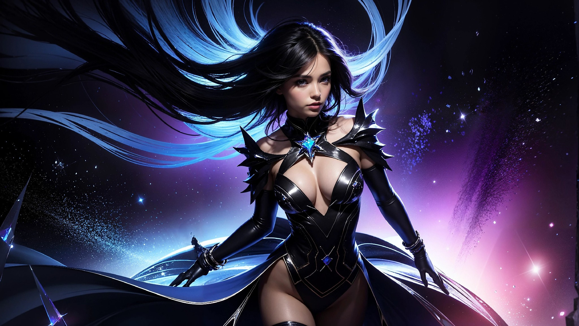 Vibrant Cosmic Princess Fashion