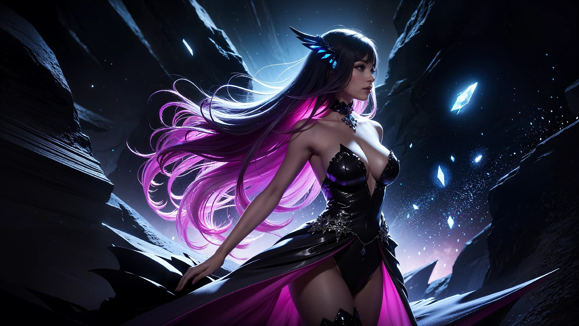 Vibrant Cosmic Princess Fashion
