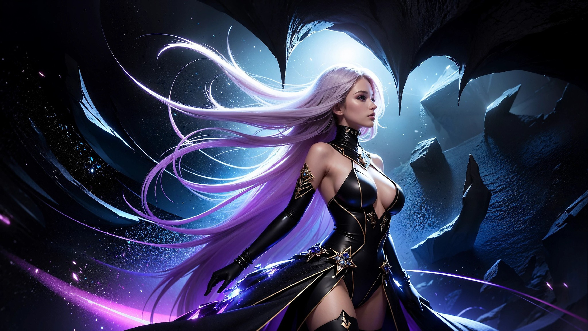 Vibrant Cosmic Princess Fashion