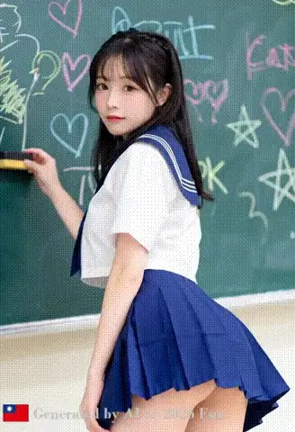 Adult High School Student # 7 Wiping a Blackboard Why Panties, Bare Farts