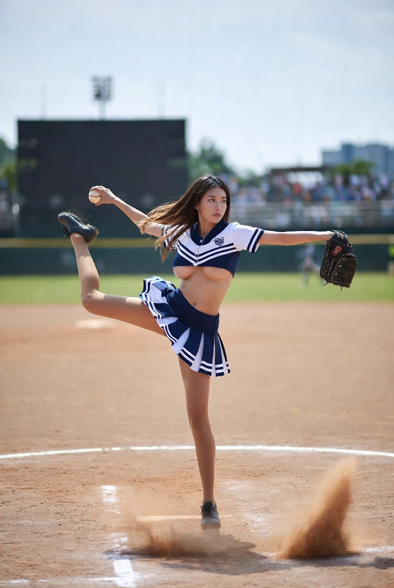 Cheerleader kick-off guests
