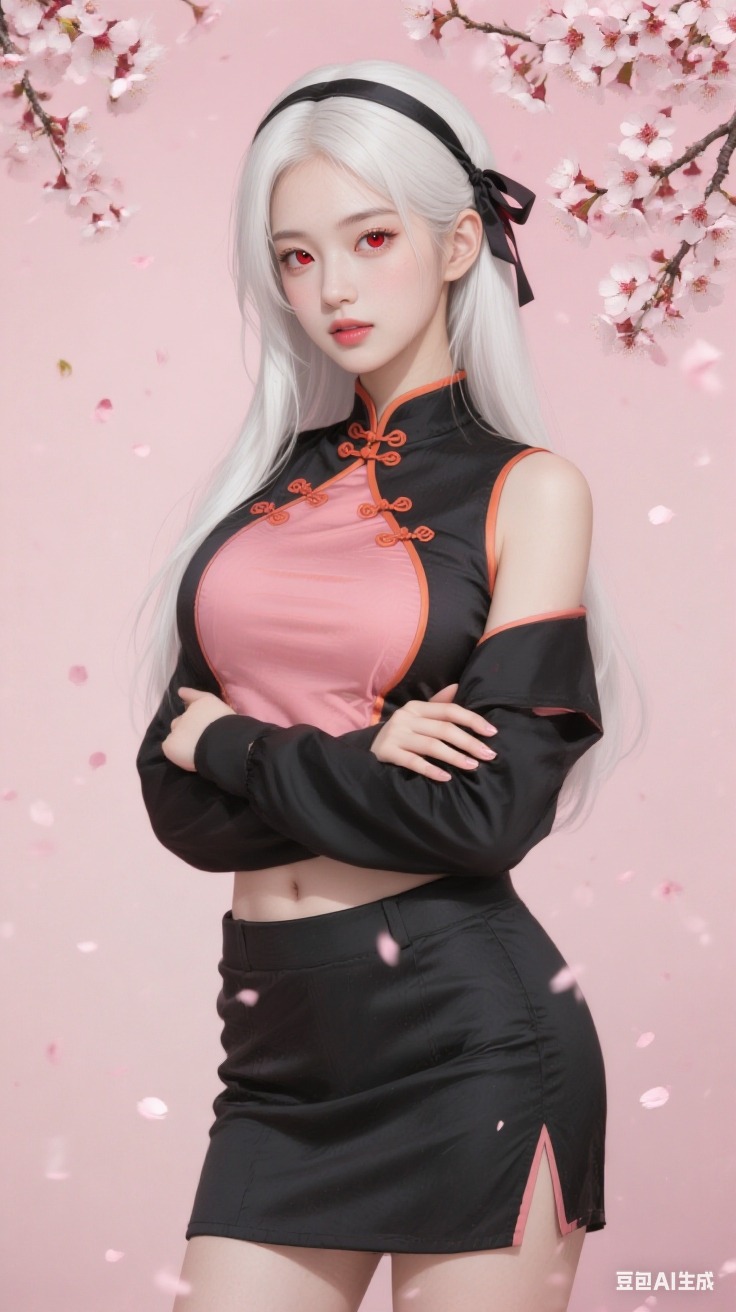 Chinese style open navel top