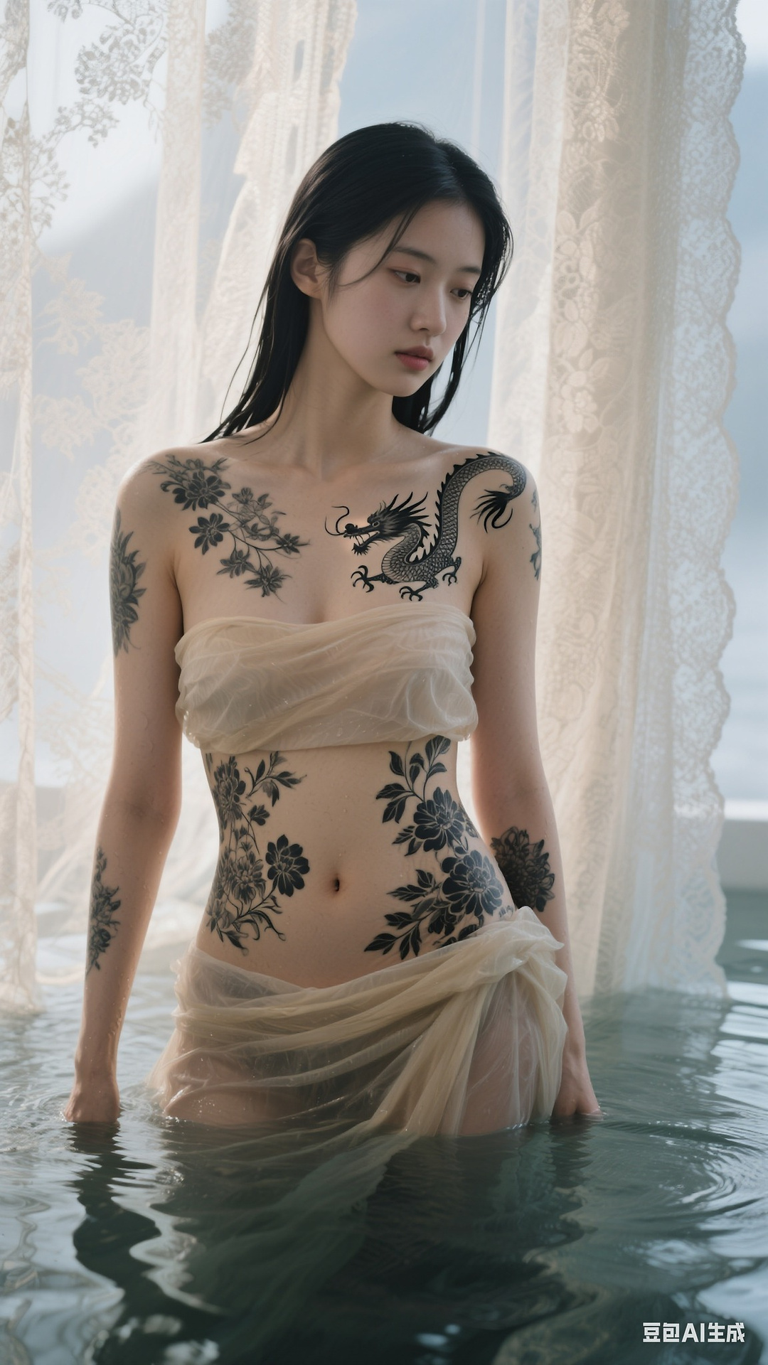 Tattooed Snake Scorpion Beauty