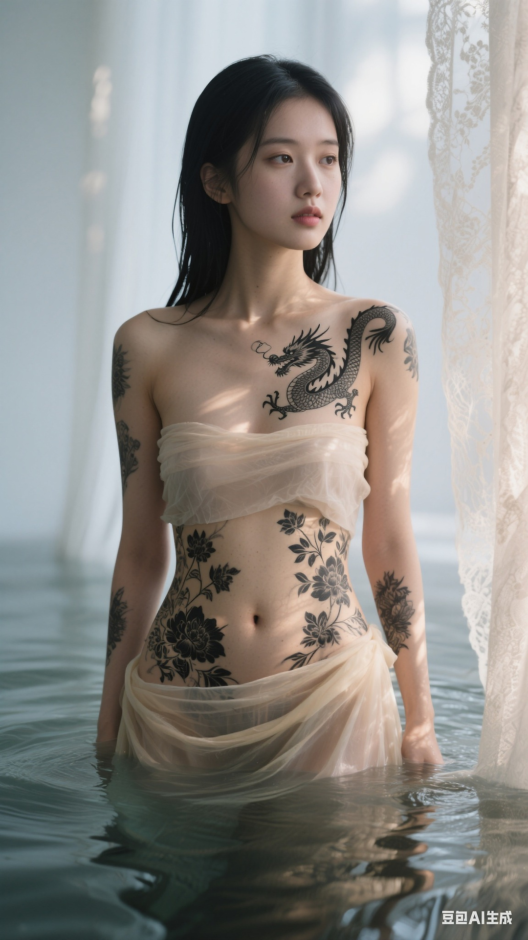 Tattooed Snake Scorpion Beauty