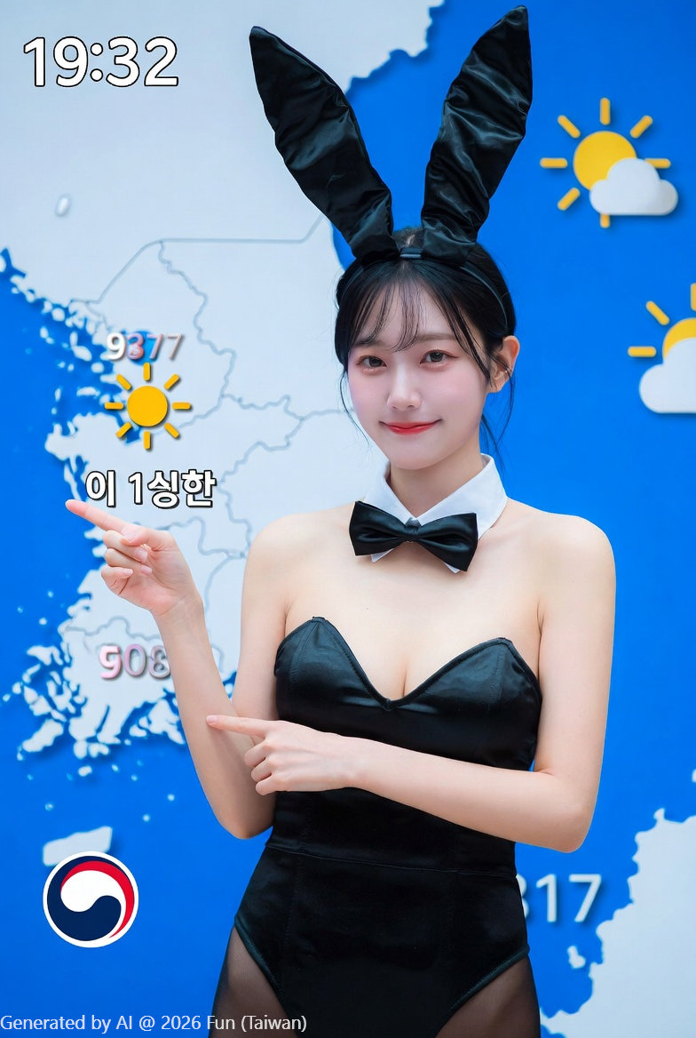 NeNe TV # 13 Meteorological Observatory Korean anchor Bunny