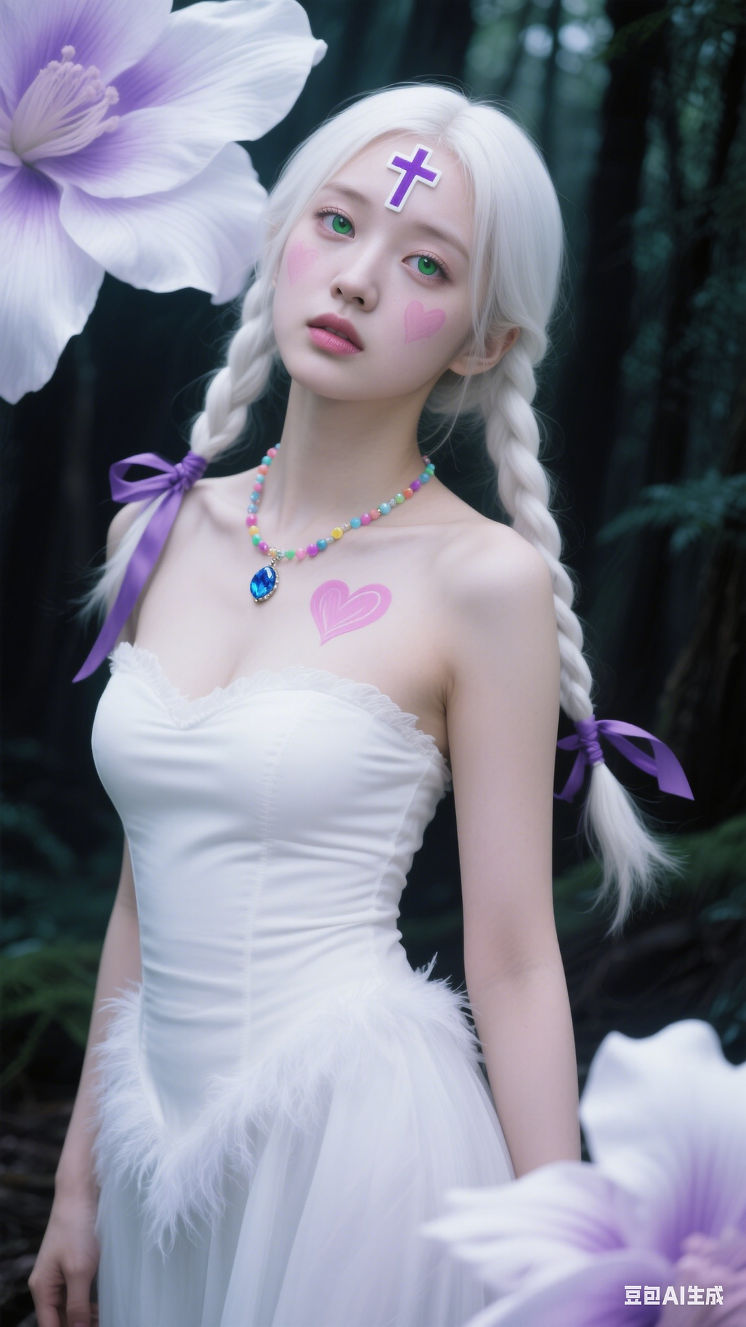 White strapless dress