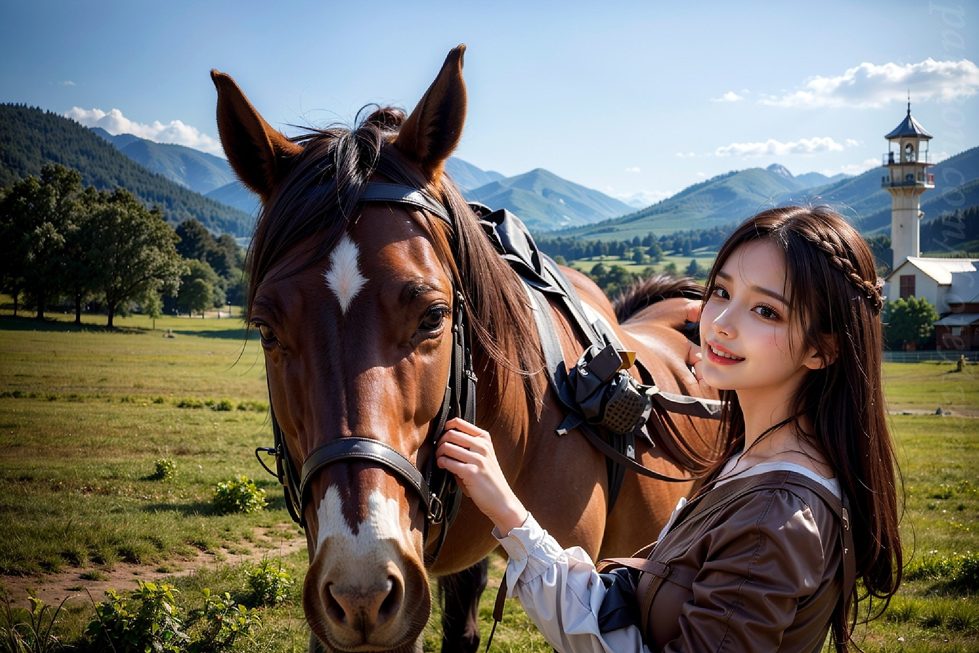 Grey. Horseback riding wallpaper style