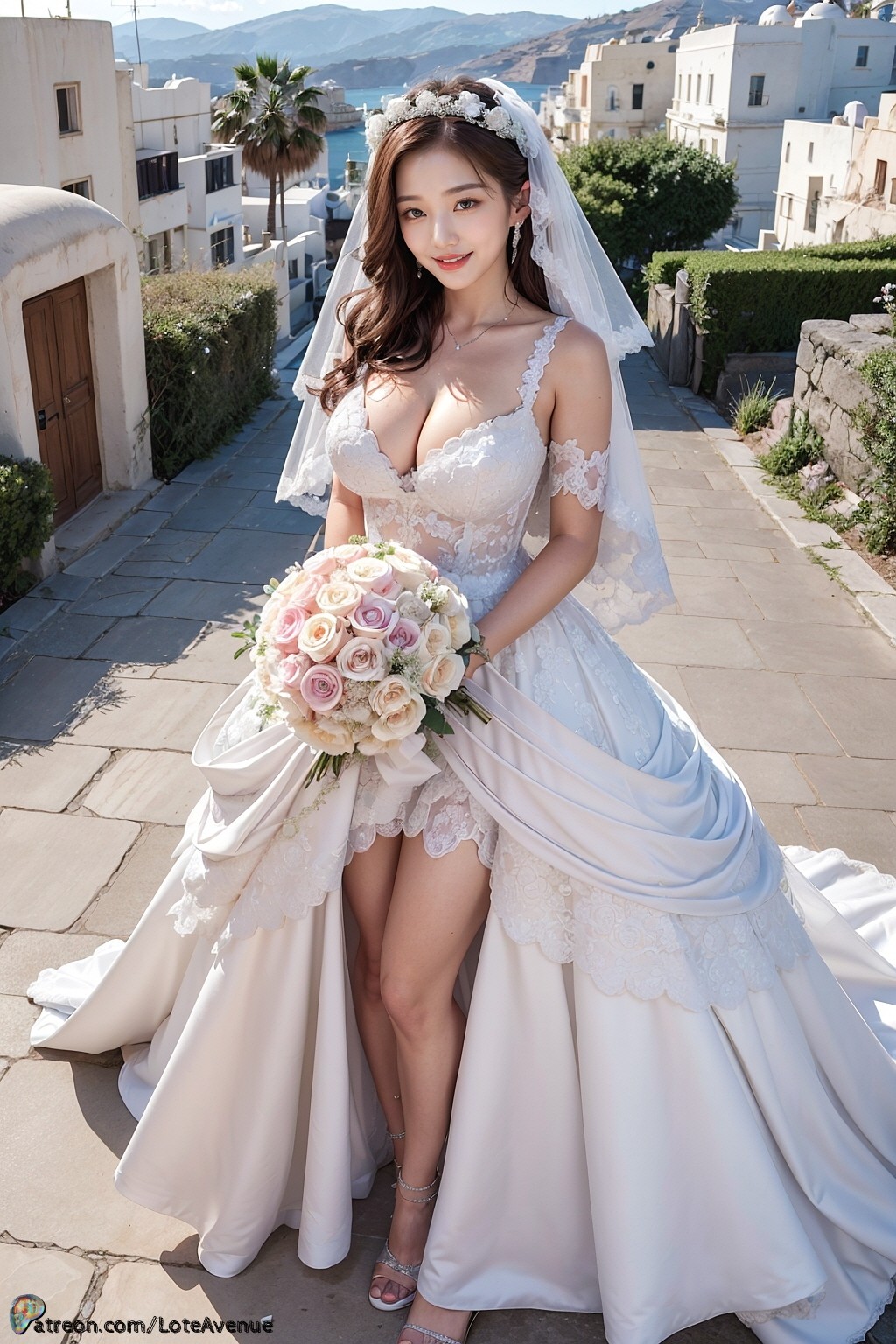 Santorini Bridal Cherry Blossoms