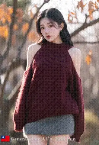 MY Korean girlfriend # 38 off shoulder sweater