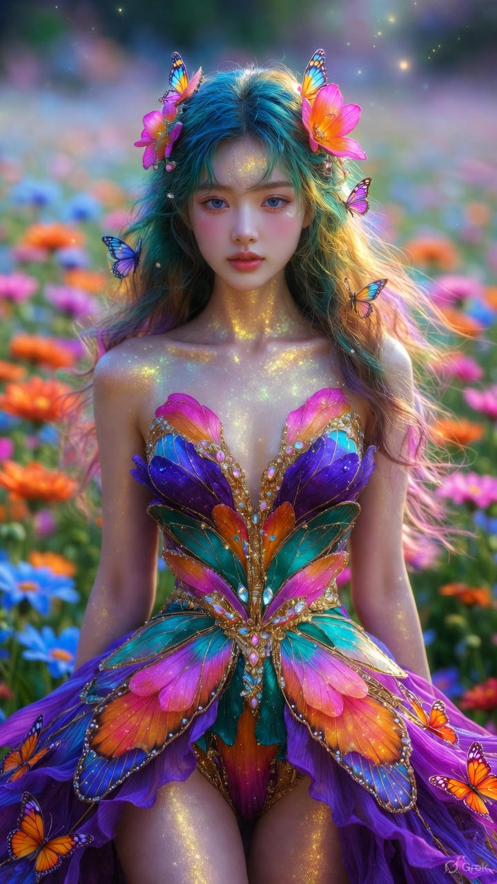 Petals and Butterfly Wings Tights