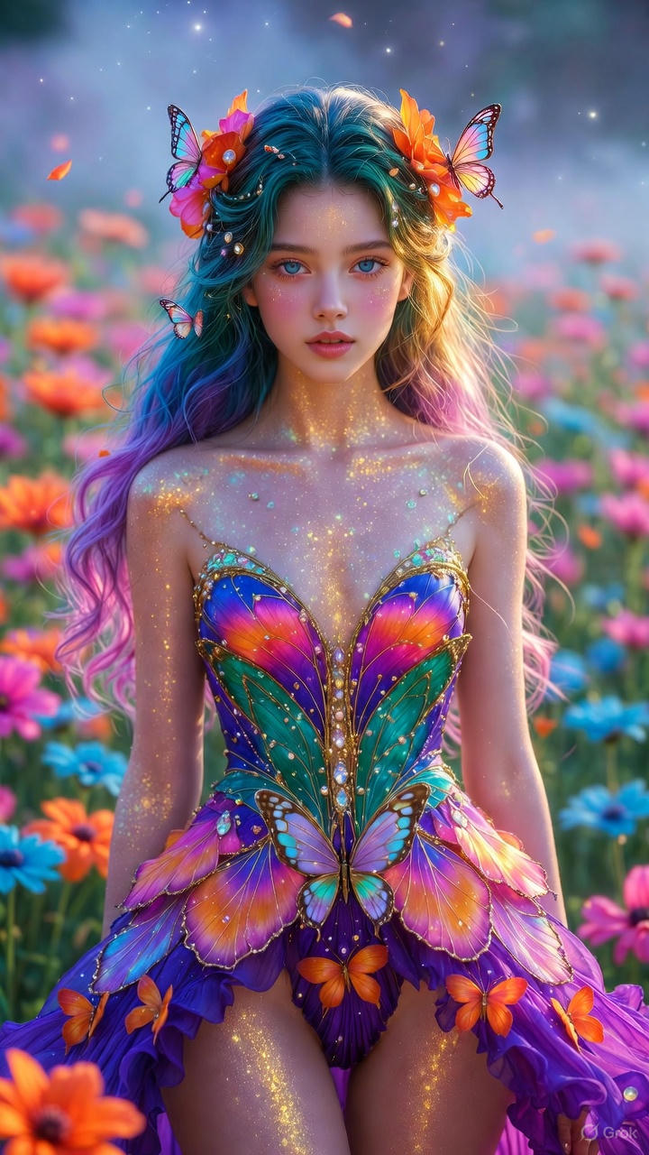 Petals and Butterfly Wings Tights