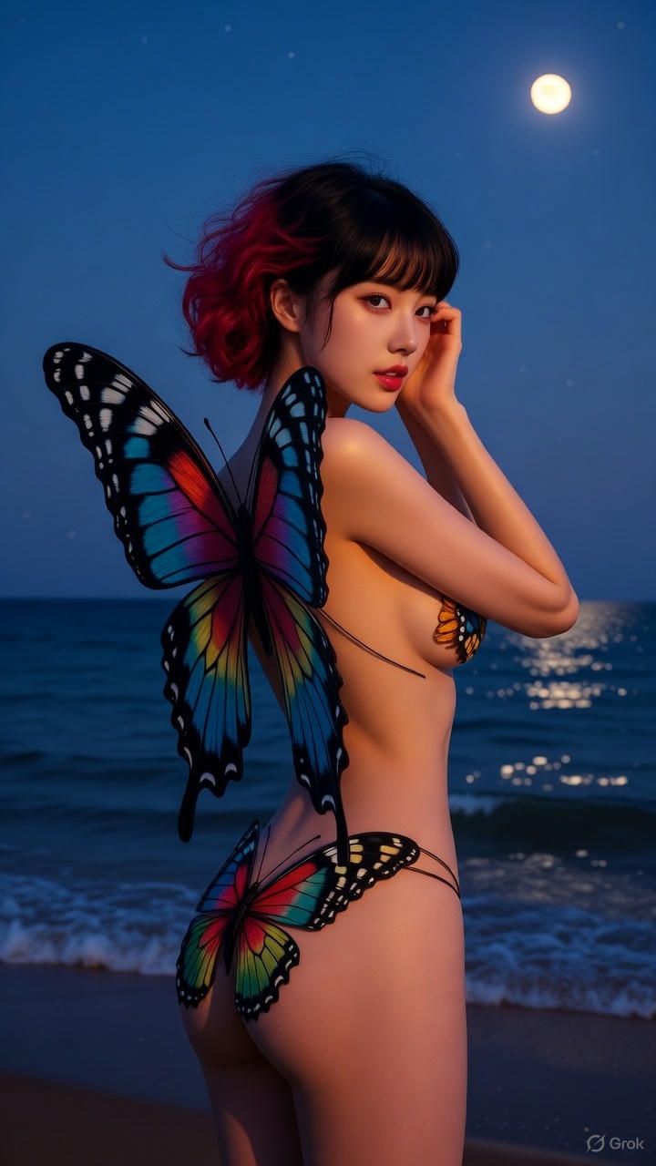 Butterfly Body Painting