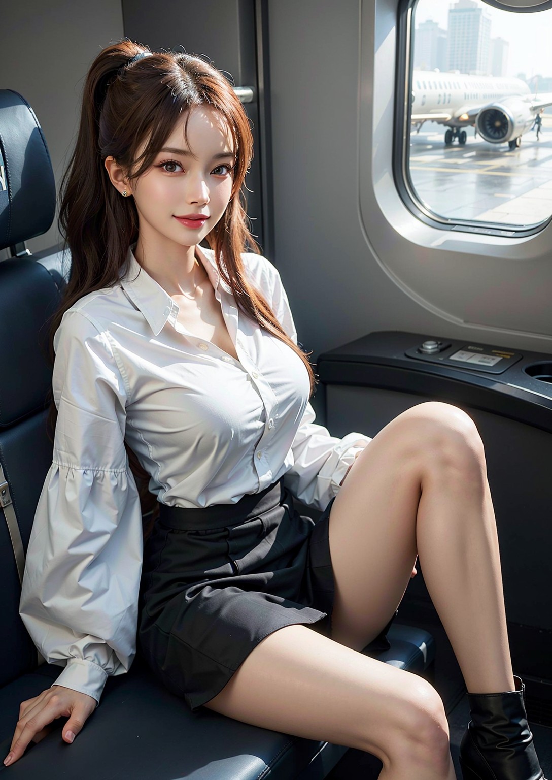 Lazy flight attendant