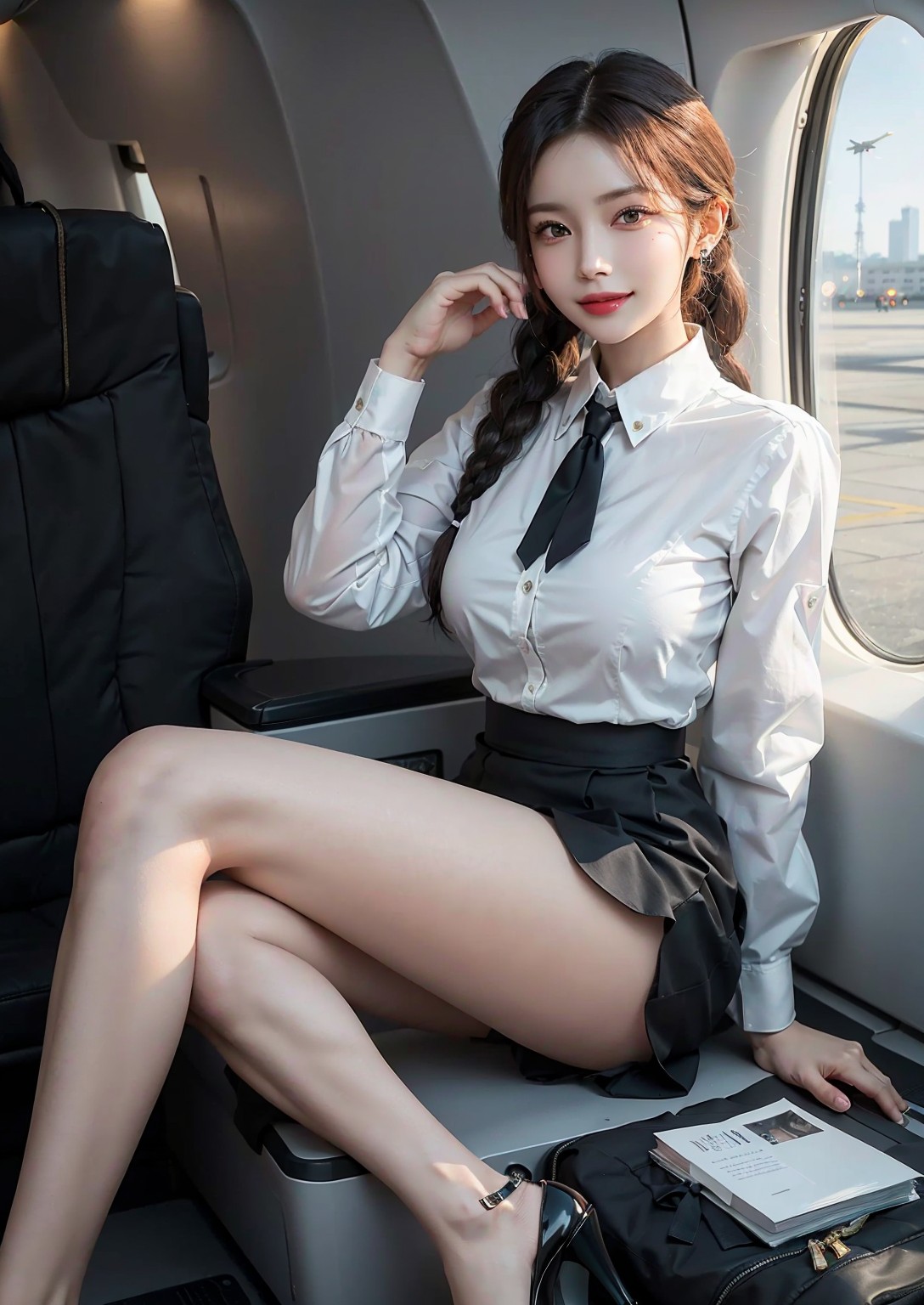 Lazy flight attendant