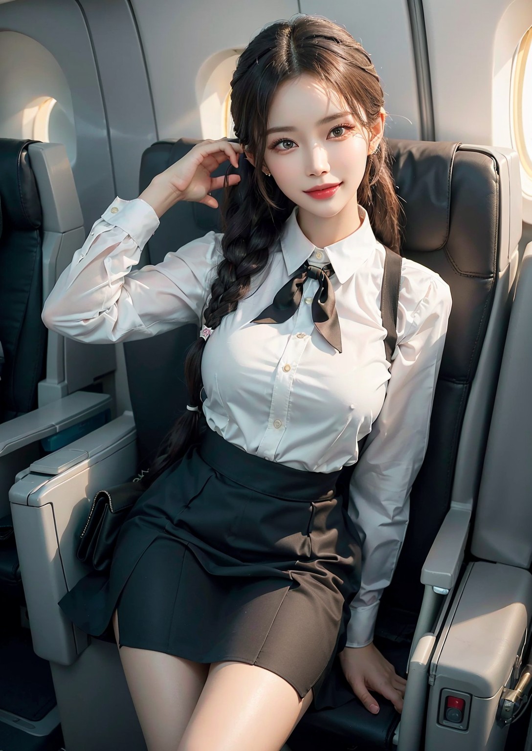 Lazy flight attendant