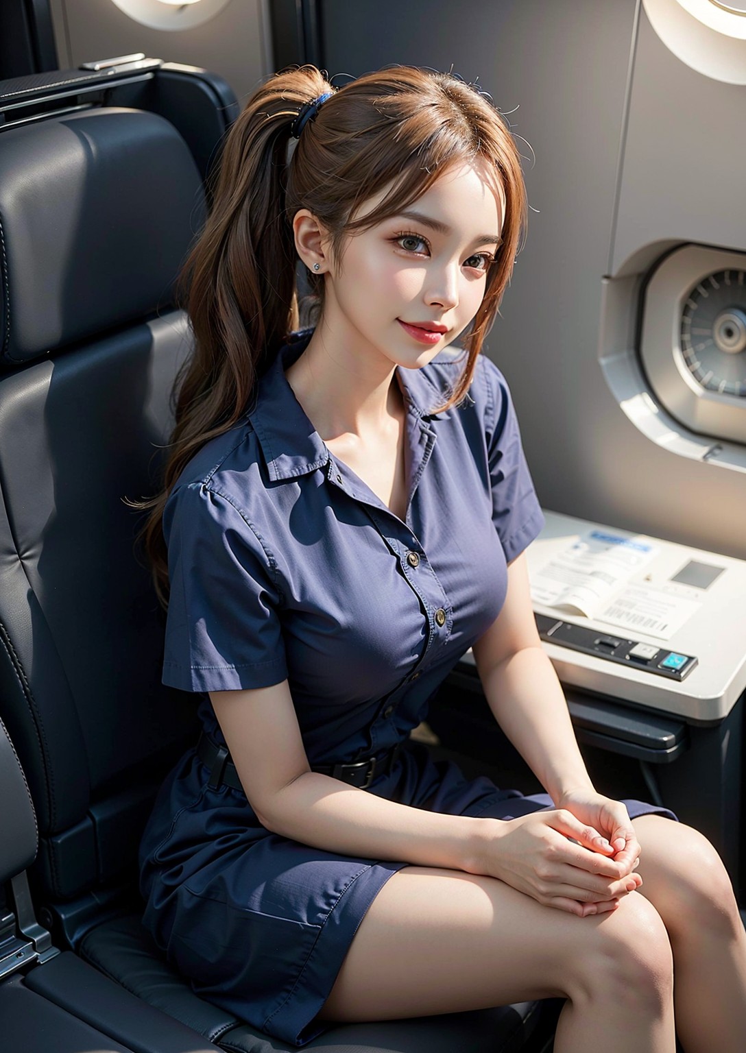 Lazy flight attendant