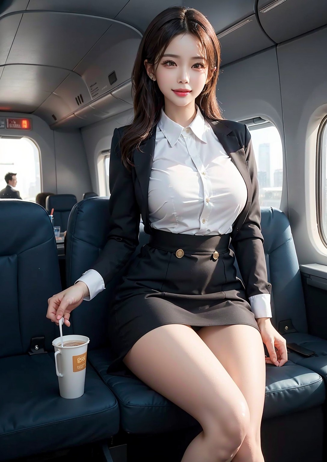 Lazy flight attendant