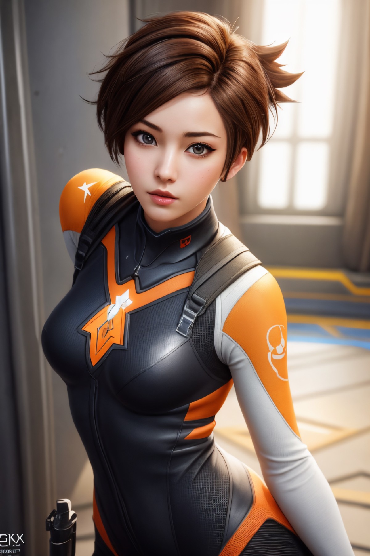 Lena Oxton, code-named "The Hunt"
