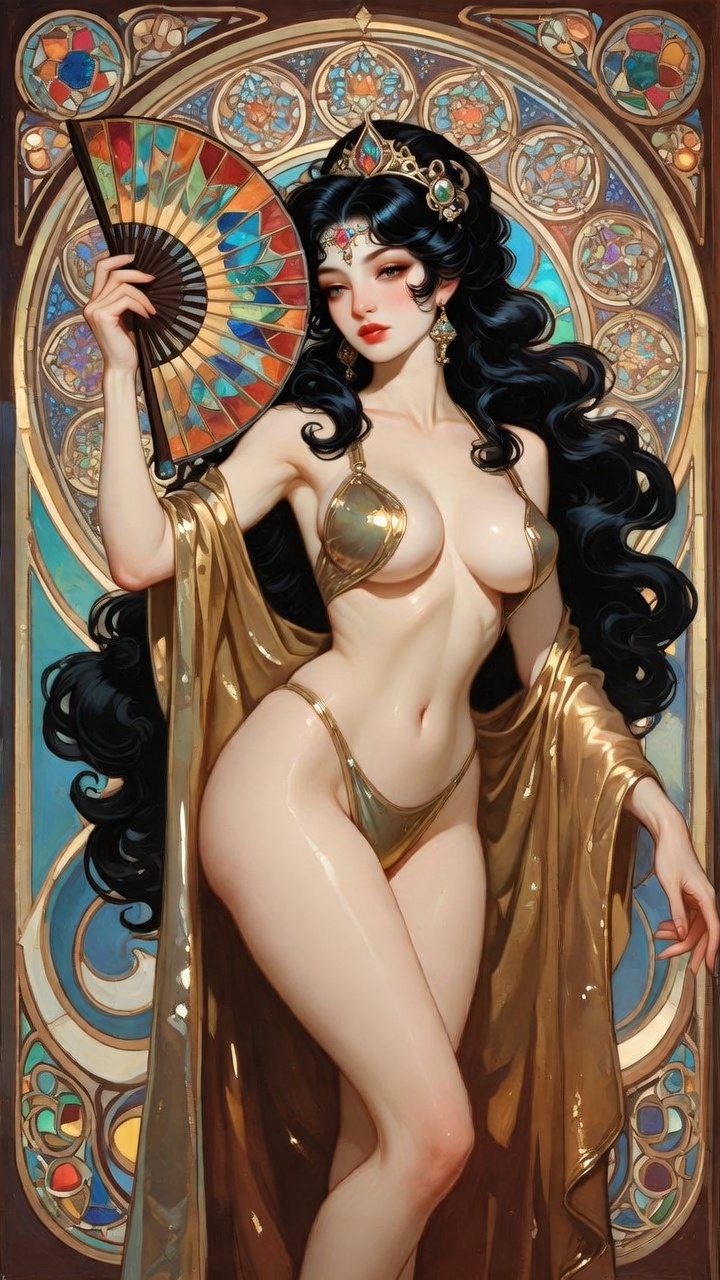 Gold high cropped thong