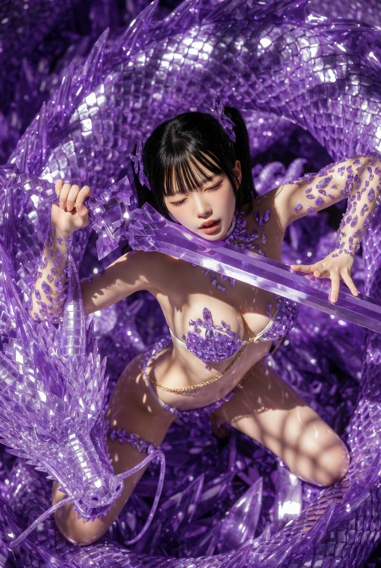 Sister and Amethyst Dragon