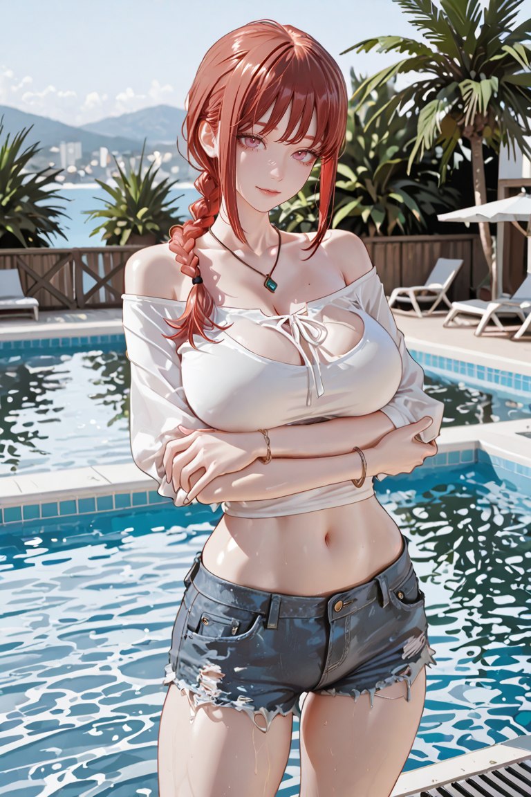 There's a pool, of course, to play in the water.