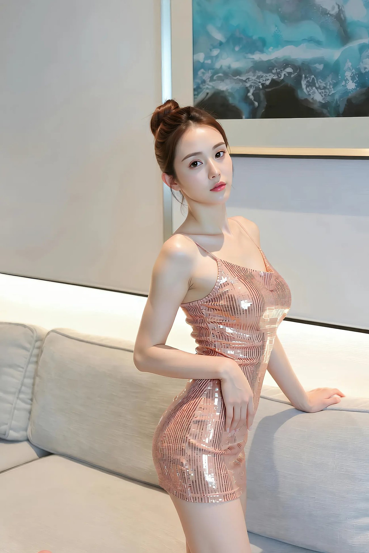 One Lemon Lemon - Pink Glitter Dress