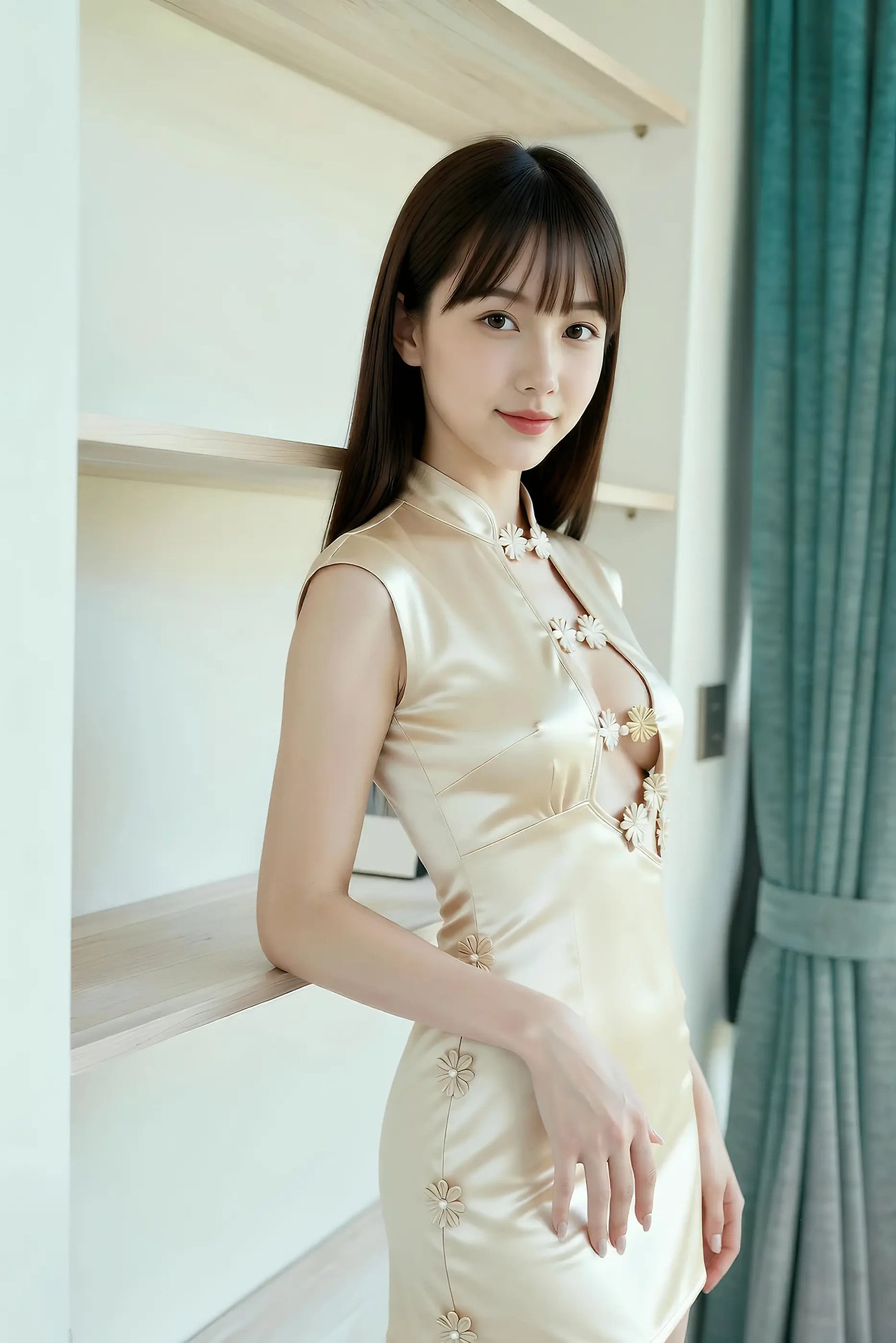 Wan 'er - Gold Modified Cheongsam