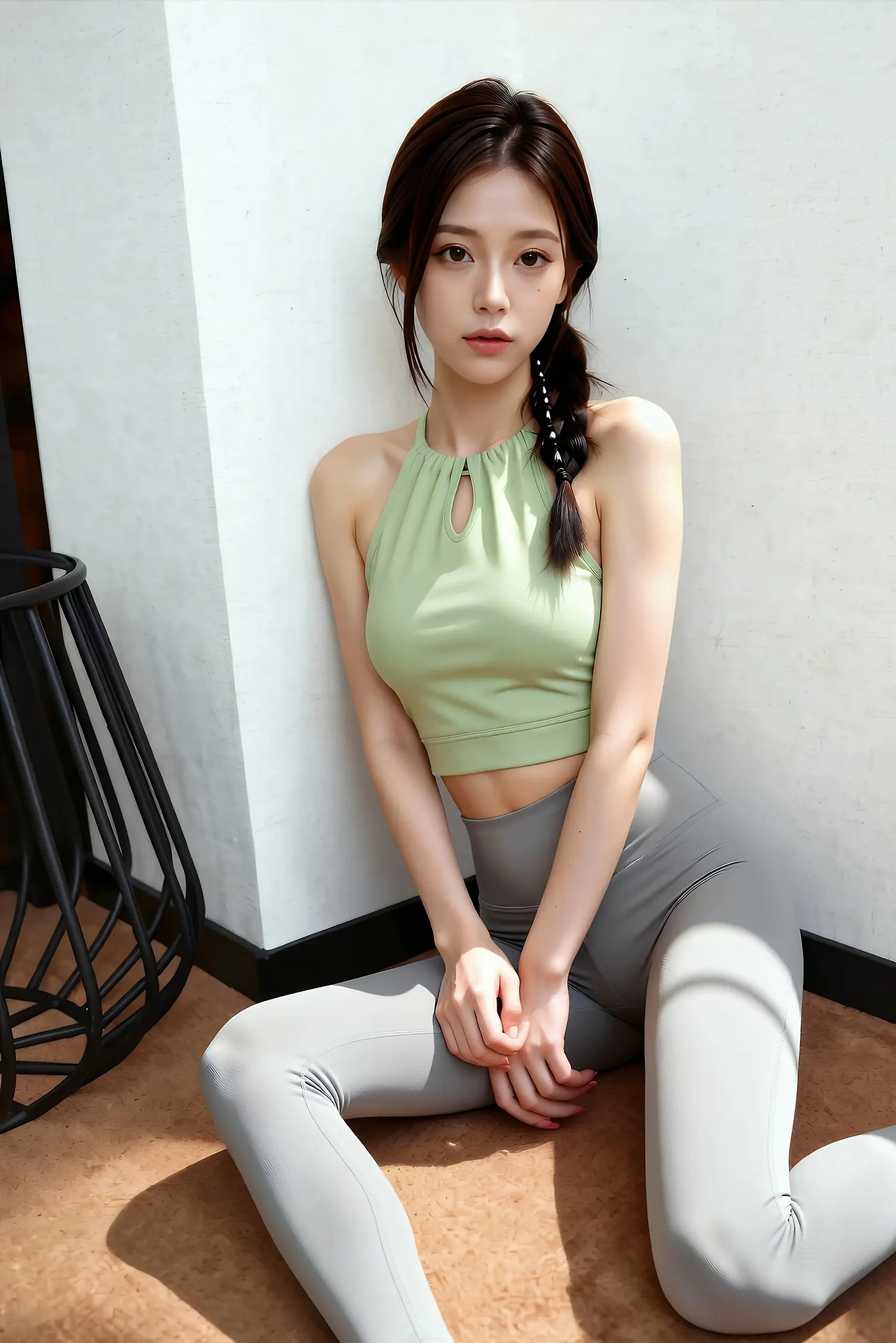 Sister Hee Lei - Avocado Green Digging Short Edition Sports Vest