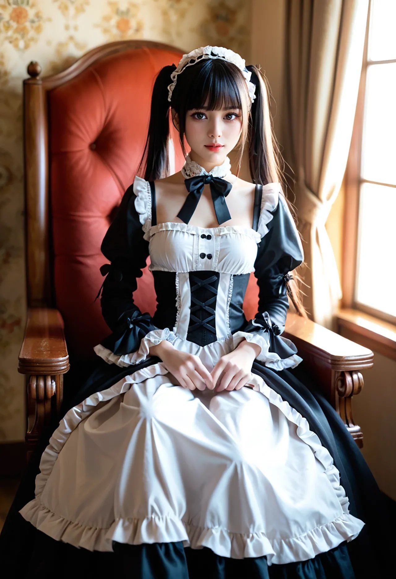 Twin-tail goth loli teenage girl and dressmaker insertion etch - Part 1