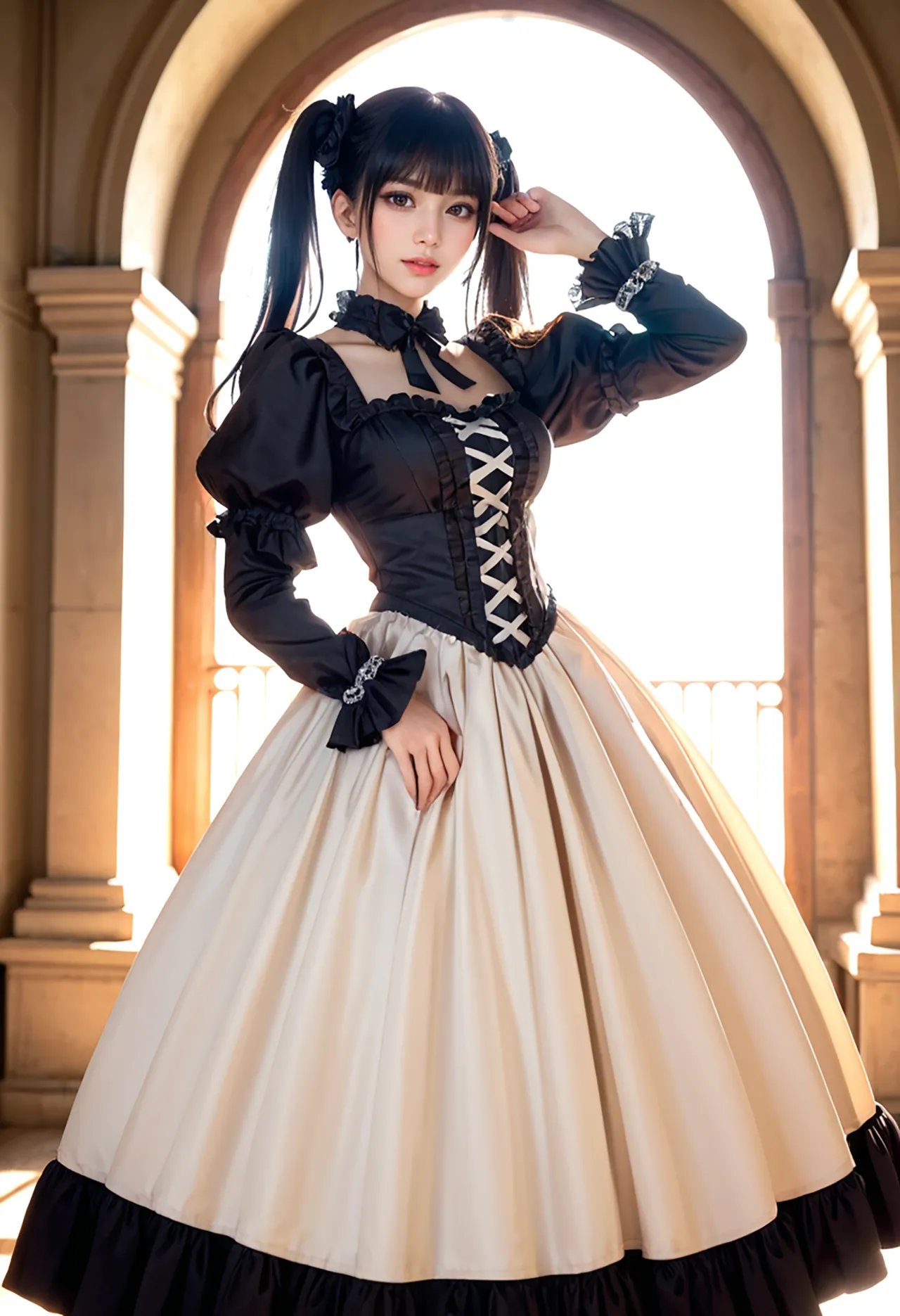 Twin-tail goth loli teenage girl and dressmaker insertion etch - Part 1