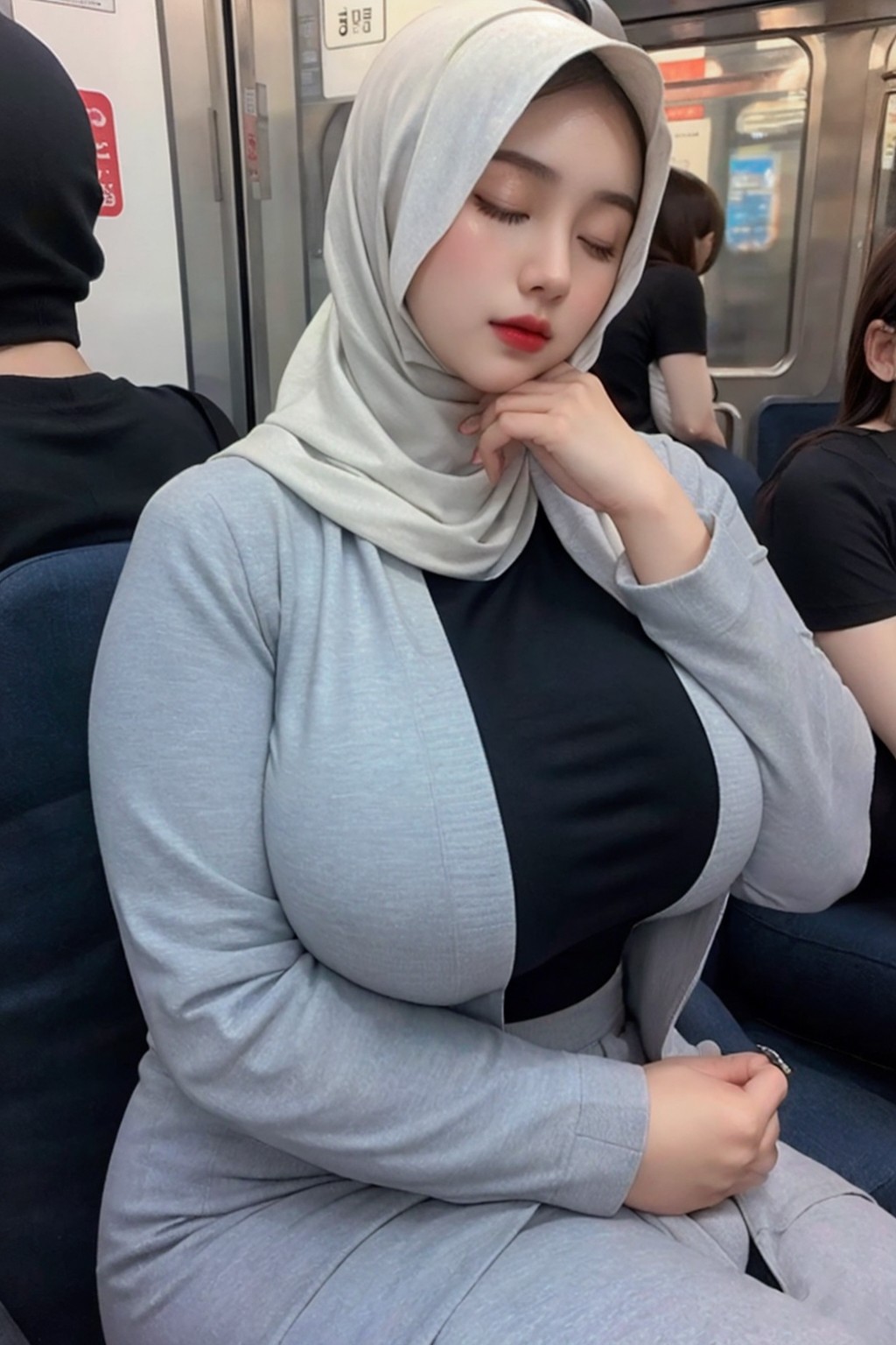 hijab in train