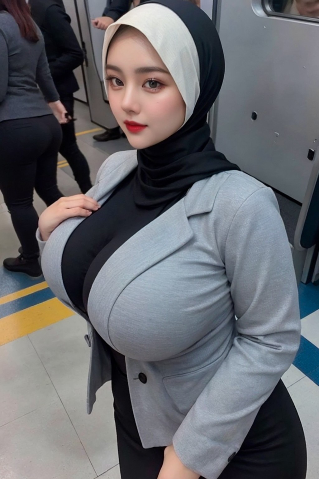 hijab in train